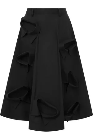 Moschino Collar-appliqu?? midi skirt