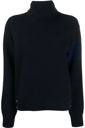 Thom Browne Tonal 4-Bar roll neck jumper