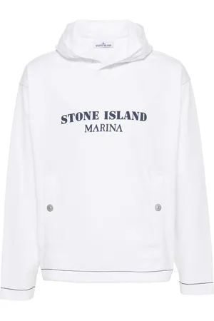 Stone Island Logo-print cotton hoodie