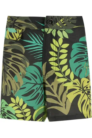 AMIR SLAMA Leaf print shorts