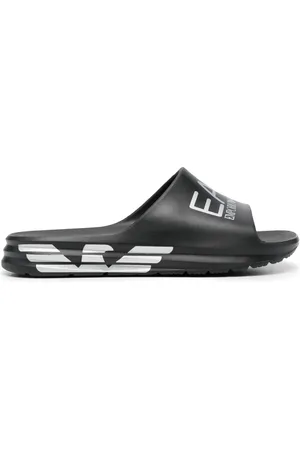 EA7 Logo-print slip-on slides