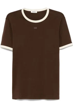 Sandro Contrast-trim T-shirt
