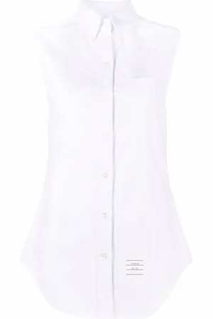 Thom Browne Sleeveless pointed collar shirt