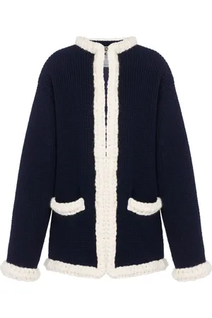 Moschino Waffle knit virgin wool cardigan