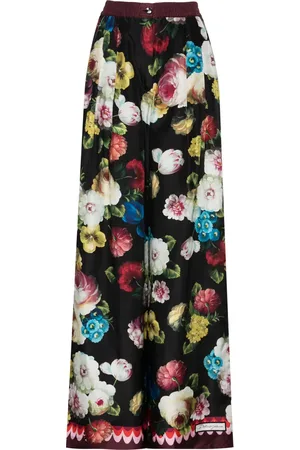 Dolce & Gabbana Floral wide-leg trousers