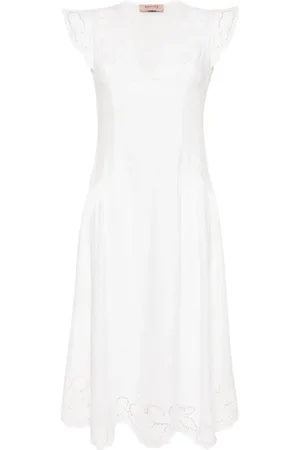 Twin-Set Kleid linen midi dress
