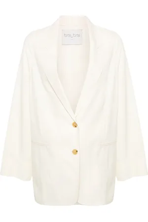 FORTE FORTE Single-breasted twill blazer