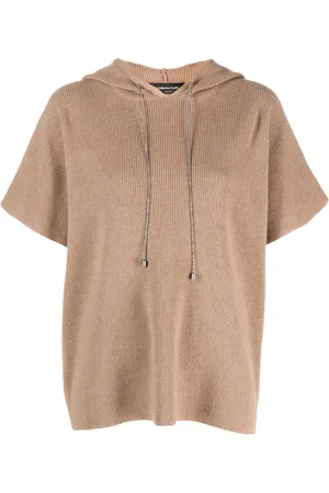 Fabiana Filippi Short-sleeved knitted hoodie