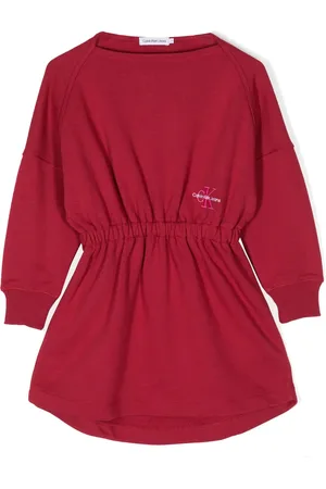 Calvin Klein Logo-embroidered cotton-blend dress