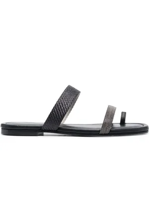 Fabiana Filippi 15mm open-toe leather mules