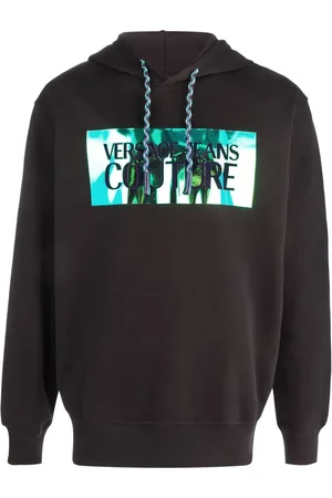 VERSACE Logo-print drawstring hoodie