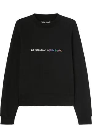 Palm Angels All Roads slogan-print cotton sweatshirt