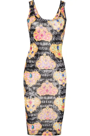 VERSACE Heart-Couture-print jersey dress