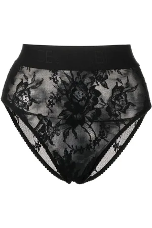 Dolce & Gabbana Floral-lace high-waist briefs