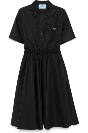 Prada Triangle-logo midi dress