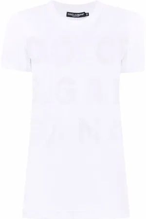 Dolce & Gabbana Openwork-logo cotton T-shirt