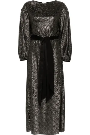 FORTE FORTE Houndstooth-pattern maxi dress