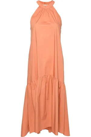 Twin-Set Halterneck cotton maxi dress