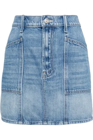 Mother Lineup high-rise mini skirt