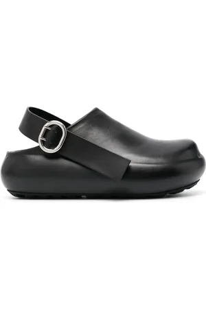 Jil Sander Slingback flat leather clogs