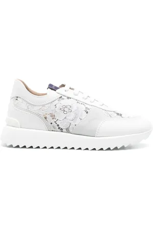 LE SILLA Chantilly-lace leather sneakers