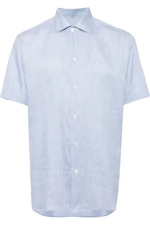 BRIONI Short-sleeve curved-hem shirt