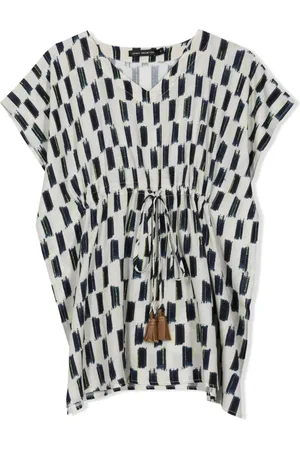 Lenny Niemeyer Abstract-print drawstring beach dress