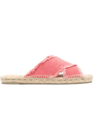 CASTA Frayed-detailing canvas espadrilles
