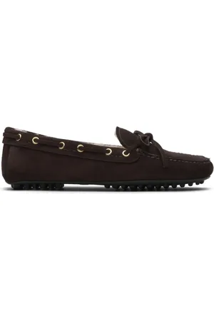 CAR SHOE Bow-detail suede loafers