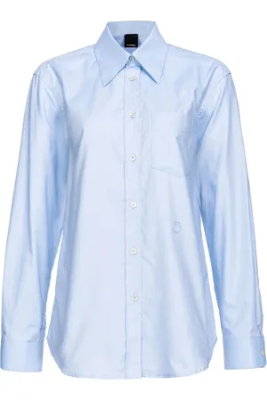 Pinko Love Birds-embroidered cotton shirt