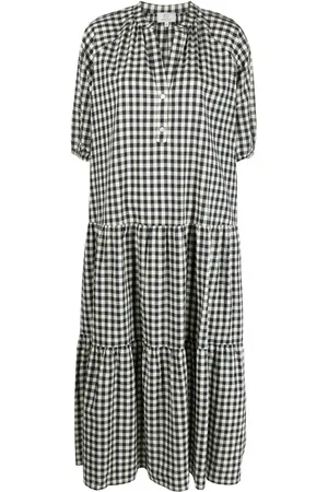 Woolrich Gingham-print tiered dress