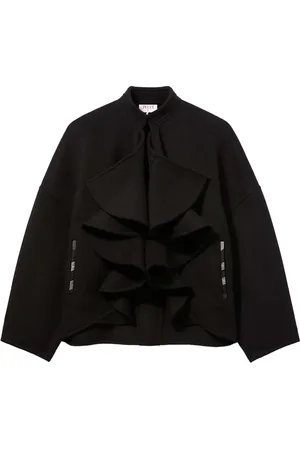 Puccini Ruffled-placket wool jacket