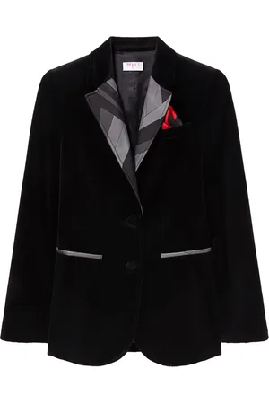 Puccini Iride-print velvet blazer