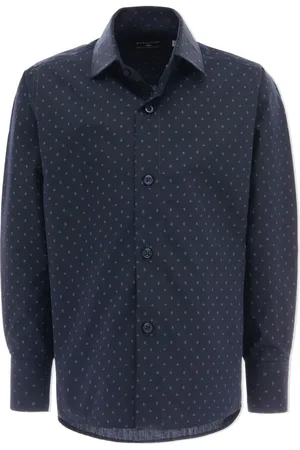 M. Moustache Fleur-de-lis dress shirt