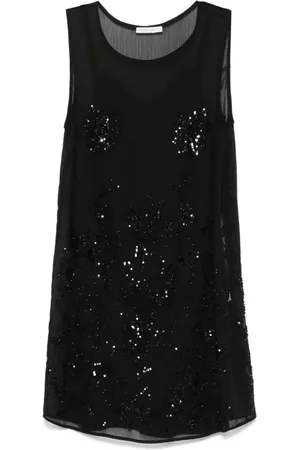 Patrizia Pepe Floral-embroidered mini dress