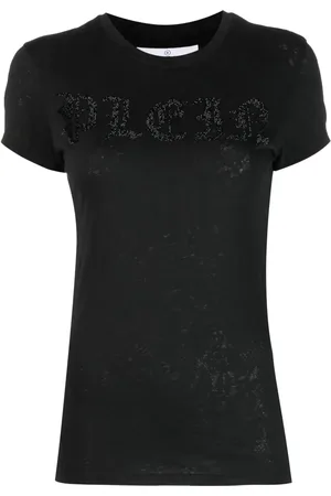 Philipp Plein Rhinestone-logo snake-print T-shirt