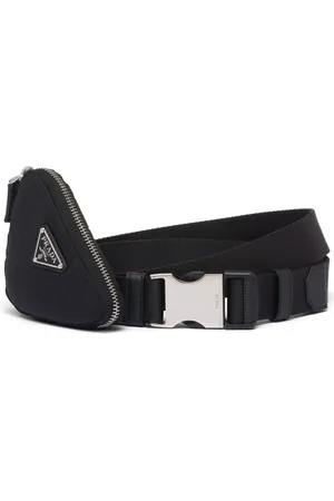 Prada Triangle-logo leather belt