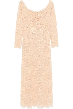Paco rabanne Sequinned lace maxi dress