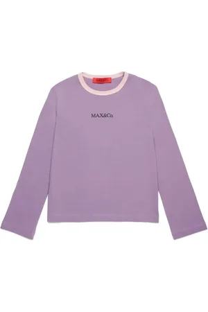 MAX&Co. Kids Logo-embossed long-sleeve T-shirt