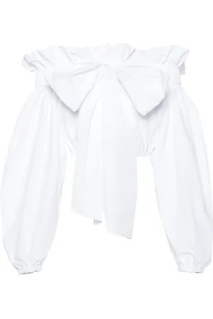 Patou Bow-detail cotton crop top