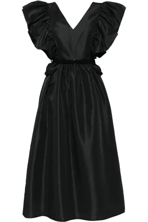 Saiid Kobeisy Ruffled taffeta midi dress