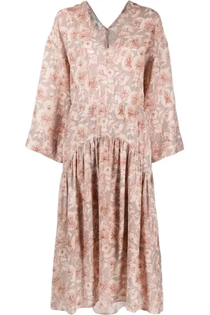 Vince Dahlia floral-print V-neck dress