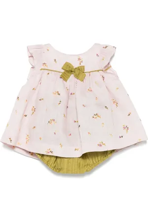 LA STUPENDERIA Floral-embroidery dress