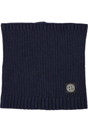 Stone Island Logo-patch knitted scarf