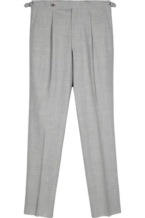 MAN ON THE BOON. Tapered-leg wool-blend trousers