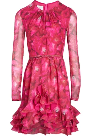 Giambattista Valli Rose Mania-print silk-georgette dress