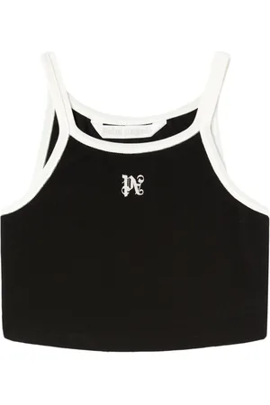 Palm Angels PA monogram cropped tank top