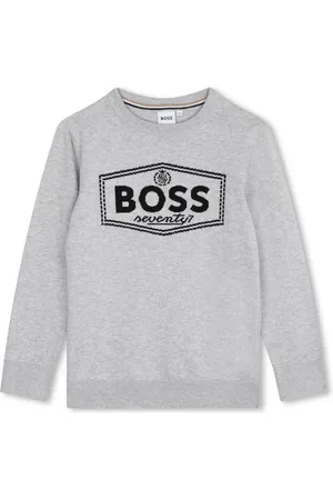 HUGO BOSS Intarsia knit-logo cotton jumper