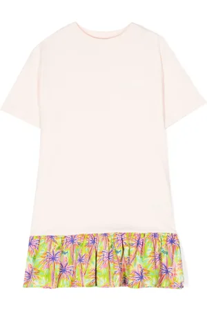 Palm Angels Palm tree-print short-sleeve dress