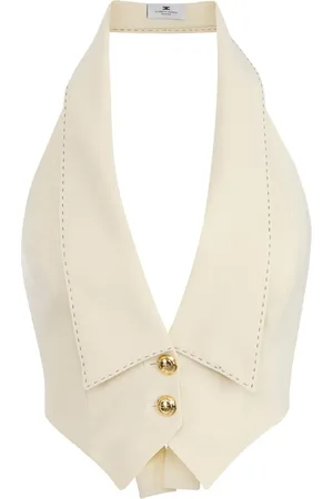 Elisabetta Franchi Contrasting topstitching waistcoat